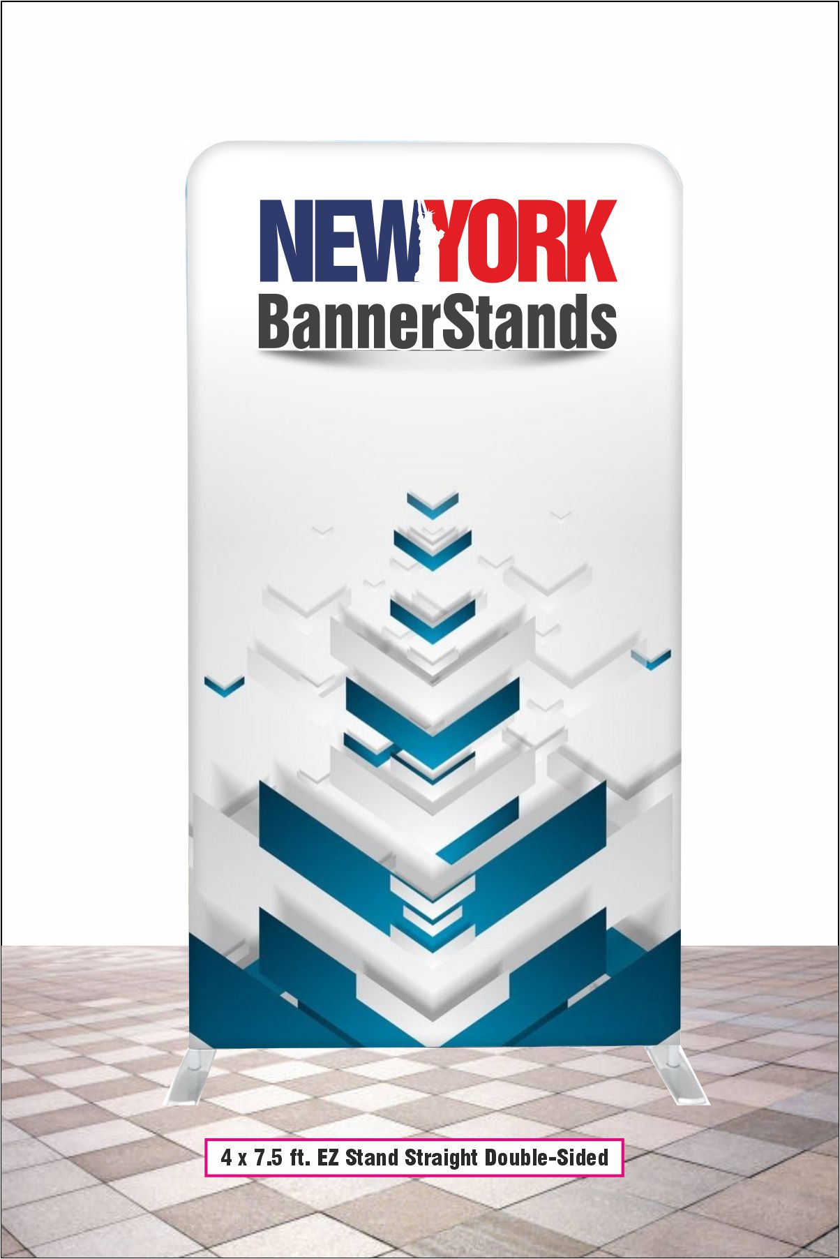 4 x 7.5 ft. EZ Stand Straight DoubleSided New York Banner Stands