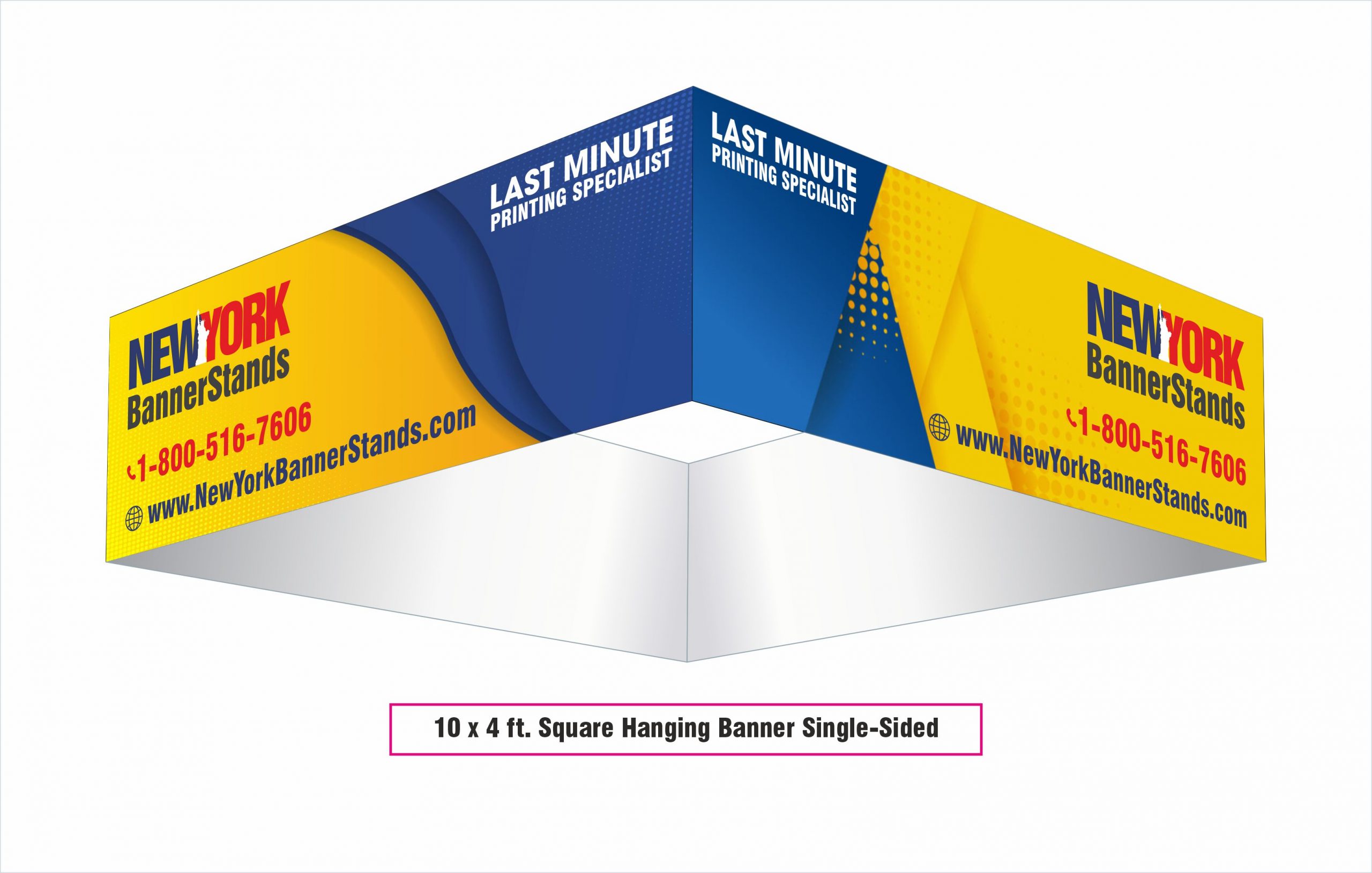 10x4 ft Square Hanging Banner Single Sided in New York | Outdoor Event ...